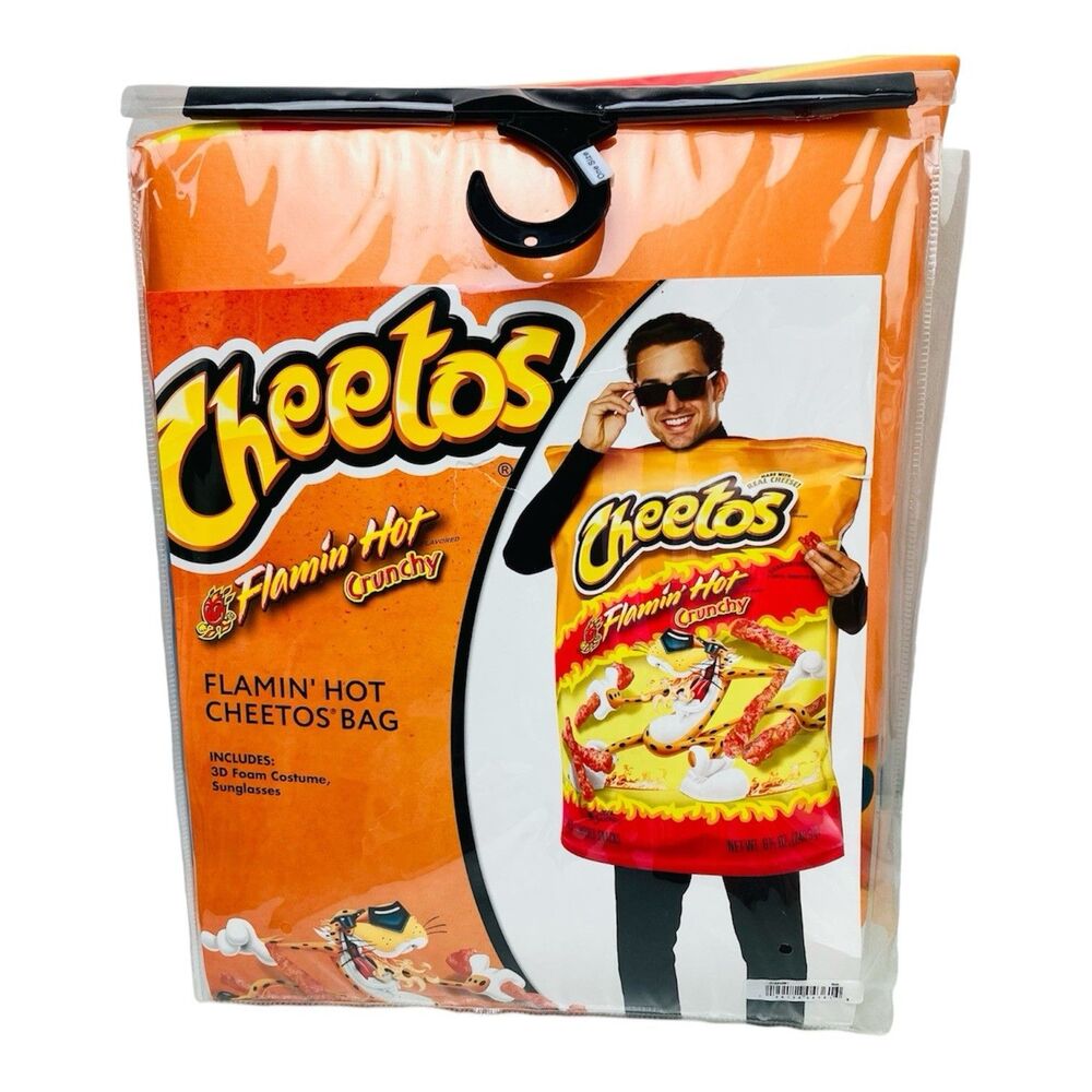 Flamin' Hot Cheetos Bag Adult Size Halloween Costume, Official Spirit Halloween